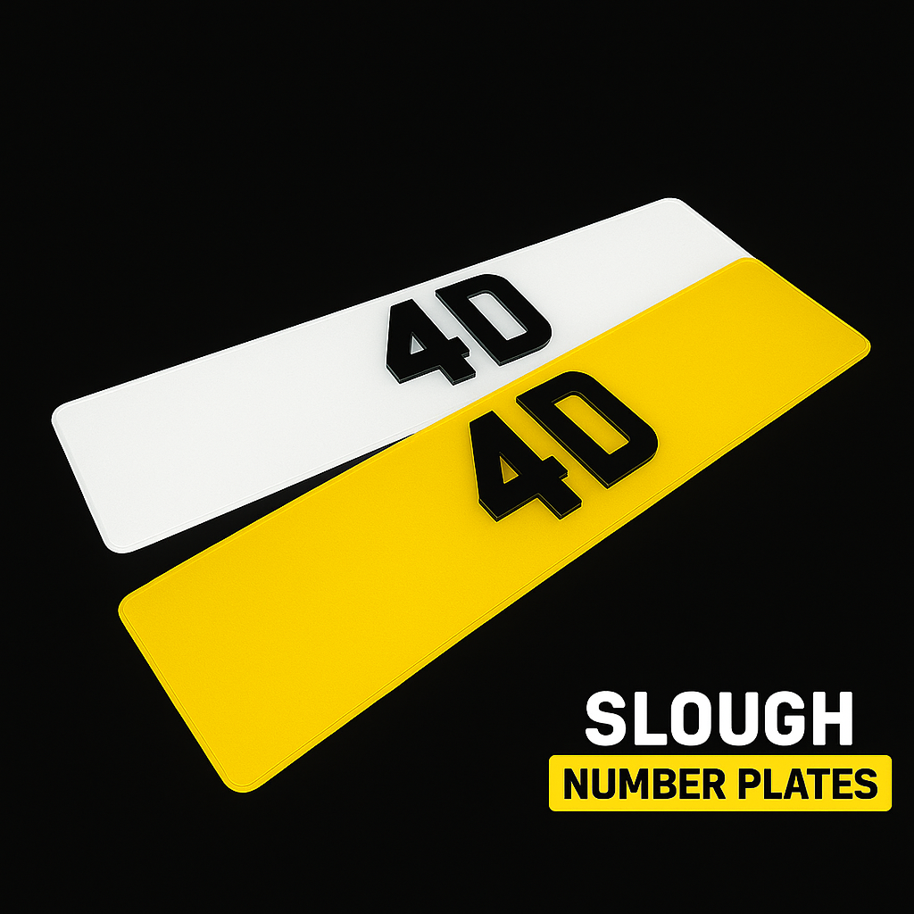 Premium 4D Number Plates – Road Legal & Stylish Plates in Slough, UK