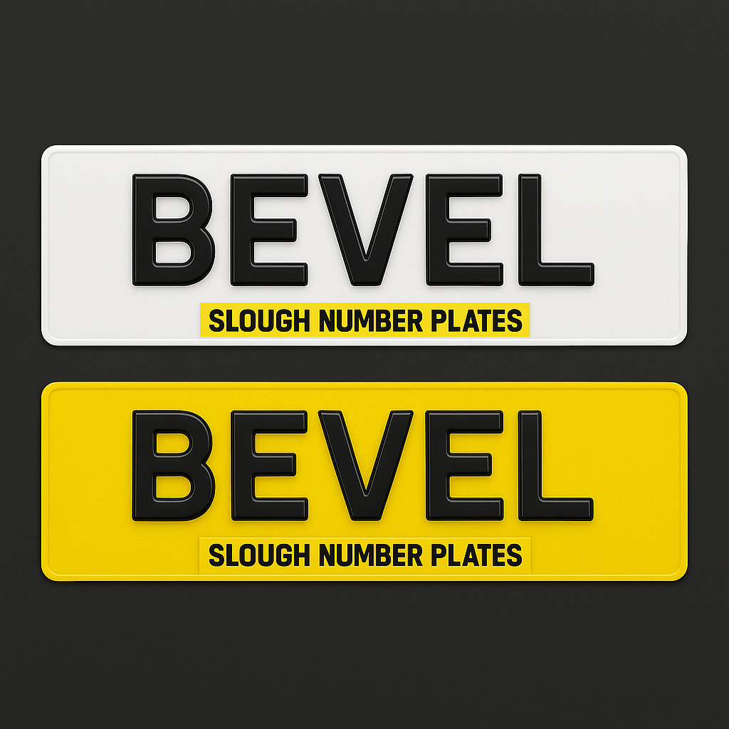 Bevel Number Plates – Premium 3D Style | Slough & UK Delivery