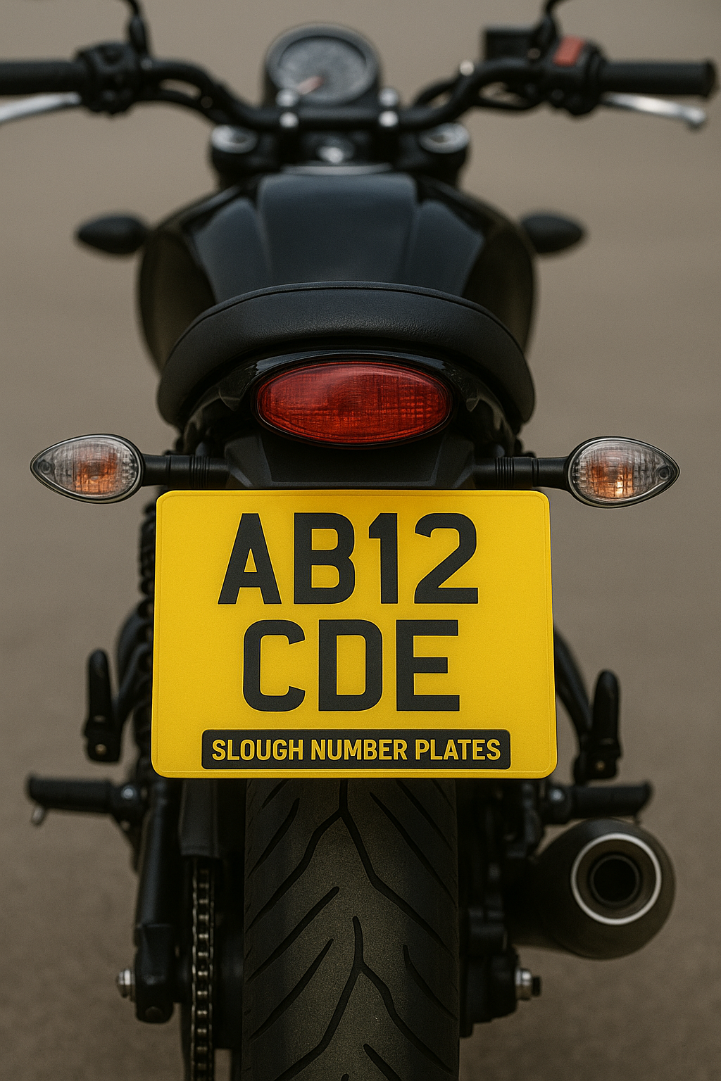 Motorbike Rear Number Plate – Road Legal | Slough & UK Delivery
