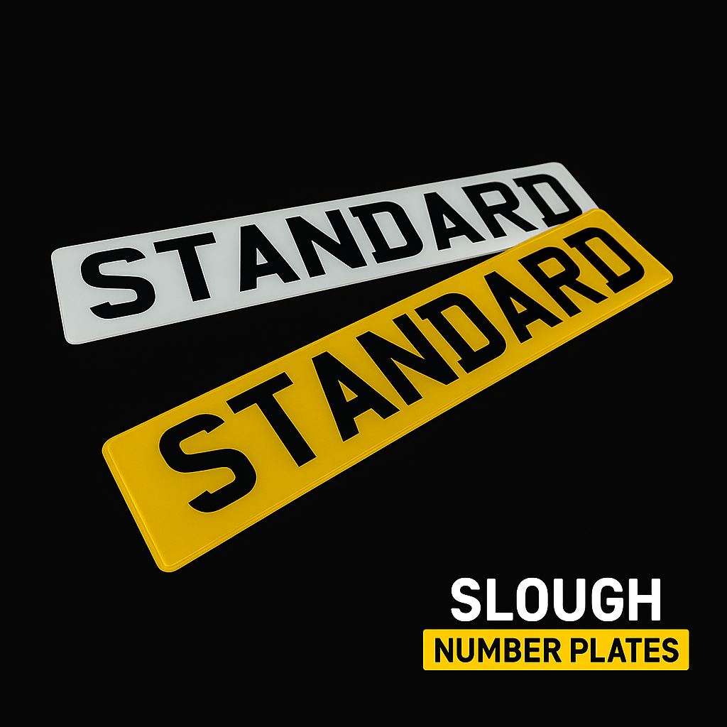 Standard Pair Number Plates – Road Legal Front & Rear | Slough UK