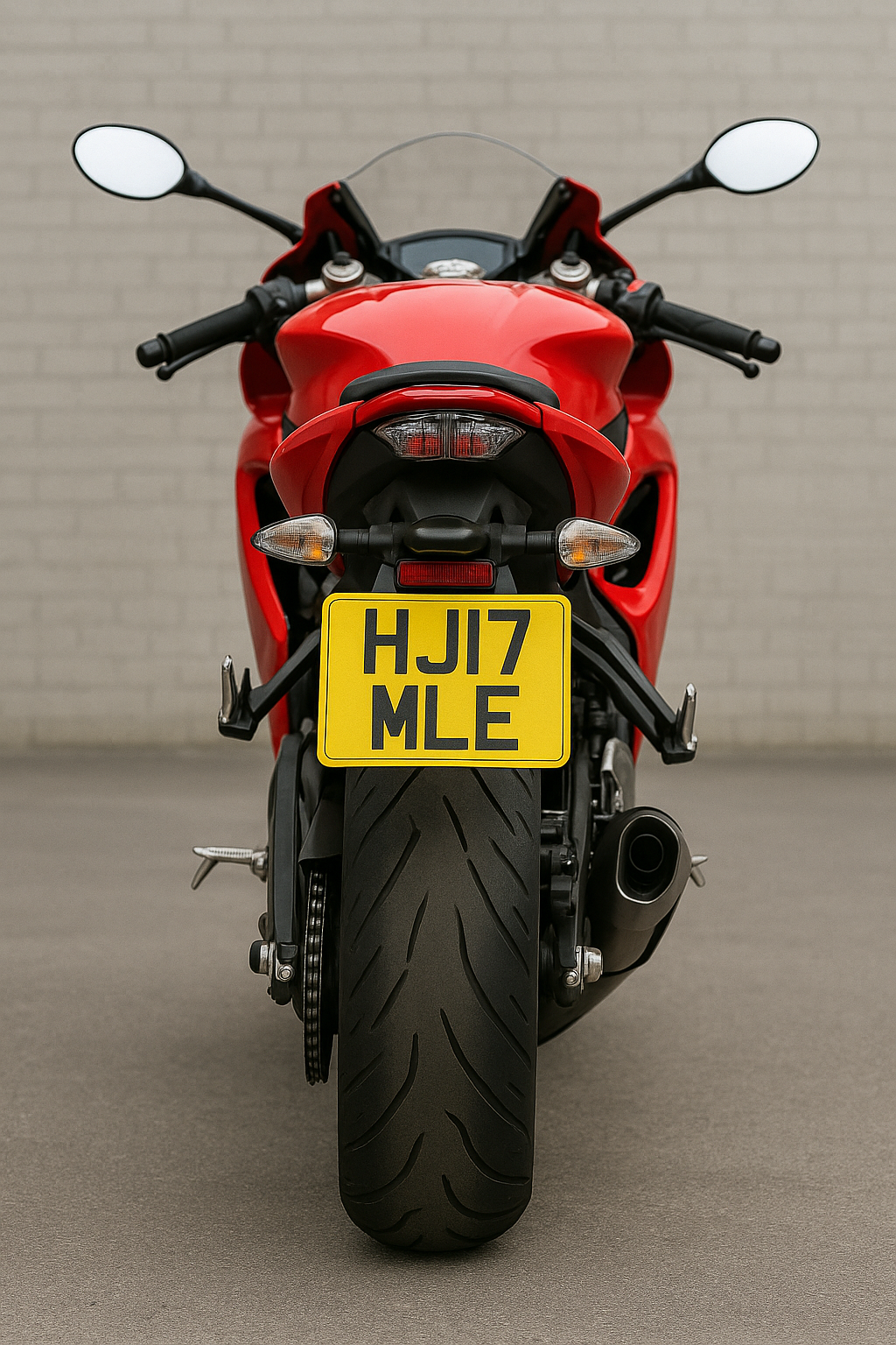 Motorbike Rear Number Plate – Road Legal | Slough & UK Delivery