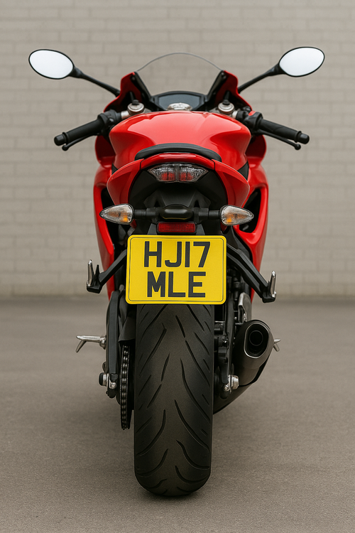 Motorbike Rear Number Plate – Road Legal | Slough & UK Delivery